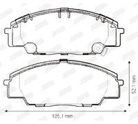 Brake pads 572432J JURID for HONDA S2000 CIVIC VII Hatchback