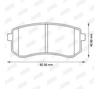 Jurid Brake Pads Rear Fits Hyundai Kia i10 Picanto 04-17