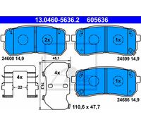 ATE Brake Pad Set 13.0460-5636.2 - Disc brake - Fits Hyundai & Kia
