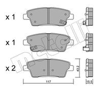 New Brake Pad Set, disc brake for HYUNDAI KIA:K9 I,K900 I,GENESIS,QUORIS I