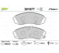 VALEO 301077 Brake pad set