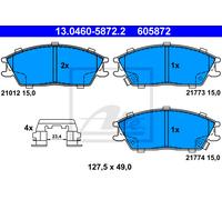 ATE Brake Pad Set 13.0460-5872.2 Front Disc Brake for Hyundai