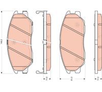 TRW GDB3465 Brake pad set