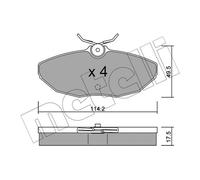 BRAKE PAD SET DISC BRAKE 22-1190-0 FOR JAGUAR AJD 2.7L JB 2.5L AJ-V6/FB 3.0L