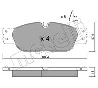 New Brake Pad Set, disc brake for JAGUAR:XJ,XJ Sedan,S-TYPE II,XJ ESPORTIVO