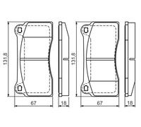 Bosch Brake Pads 0 986 494 353 for Jaguar XK 8 Coupe, XK 8 Convertible, XJ