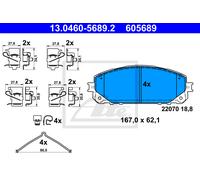 13.0460-5689.2 BRAKE PAD SET, DISC BRAKE JEEP CHEROKEE 2.0 T-GDI