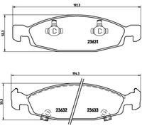 Brembo Brake Pad Set P 37 005 Front – for Jeep Cherokee, Wagoneer