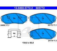 New Brake Pad Set, disc brake for KIA:SORENTO I,SORENTO I VAN 58101-3EE00