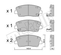 New Brake Pad Set, disc brake for KIA:STINGER 58101-J5A00 58101-J5A05
