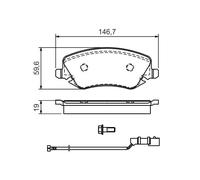 BOSCH 0 986 424 679 Brake pad set