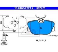 ATE 13.0460-2721.2 Brake pad set