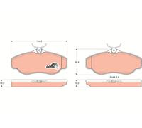 TRW GDB1156 Brake pad set