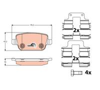 TRW Brake Pad Set GDB1709 - for Land Rover Freelander 2 / LR2