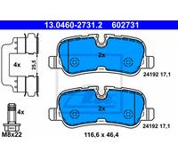 Brake pads 13.0460-2731.2 ATE for LAND ROVER DISCOVERY IV RANGE ROVER Mk III