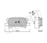 New Brake Pad Set, disc brake for LEXUS:RX 04466-48030 04466-48040 04466-48060