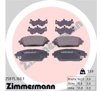 BRAKE PAD SET DISC BRAKE 25875.160.1 FOR MAZDA 3/CX-0/SUV CX-3 CX-30 AXELA 1.5L