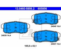 ATE Brake pad set 13.0460-5856.2 with acoustic wear warning MAZDA: RX-8, SUZUKI: IGNIS 2, Ignis I