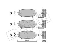 METELLI 22-1192-0 Brake pad set