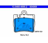 ATE 13.0460-4069.2 Brake pad set