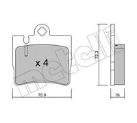 New Brake Pad Set, disc brake for MERCEDES-BENZ:C215,W220,S-CLASS 0034200620