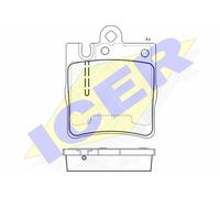 New Brake Pad Set, disc brake for MERCEDES-BENZ:CLK,SLK,W203,S203,C208