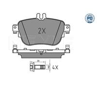 New Brake Pad Set, disc brake for MERCEDES-BENZ:CLS,C257,W213,S213,A238