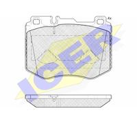 BRAKE PAD SET DISC BRAKE 182195 FOR MERCEDES-BENZ C-CLASS/T-Model/Convertible