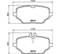 TEXTAR 2621501 Brake pad set
