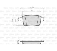 VALEO 872692 Brake pad set