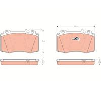 TRW GDB1454 Brake pad set