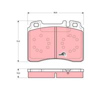 TRW Brake Pad Set GDB1318 - Disc Brake for Mercedes-Benz W124/S124/A124/C124 E-Class