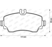 JURID 571945JC Brake pad set