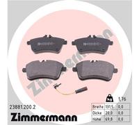 ZIMMERMANN Brake Pad Set 23881.200.2 - Disc Brake for Mercedes-Benz A-Class (W169/W245)