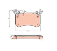 TRW GDB2229 Brake pad set