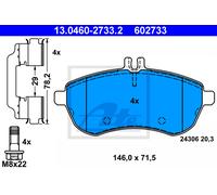New Brake Pad Set, disc brake for MERCEDES-BENZ:W204,C204,S204,C-CLASS