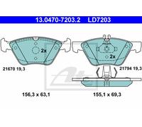 Brake pads 13.0470-7203.2 ATE for MERCEDES-BENZ E-CLASS S-CLASS E-CLASS T-Model