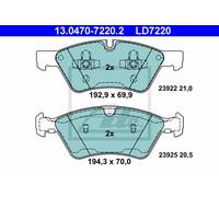ATE Brake pad set 13.0470-7220.2 - for Mercedes-Benz R-Class, GL-Class, E-Class, M-Class