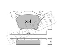 New Brake Pad Set, disc brake for MERCEDES-BENZ:W638,638/2,V-CLASS,VITO Bus