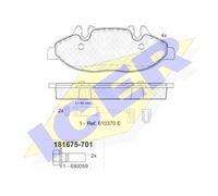 BRAKE PAD SET DISC BRAKE 181675-701 FOR MERCEDES-BENZ VIANO V-CLASS VITO/Bus