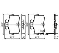 Bosch BP315 - Brake Pads Car Rear Axle - Bosch Quality - Reduced Noise and Dust - ECE-R90 Certified - Copper-Free - 1 Set of 4 Pads - With Accessories