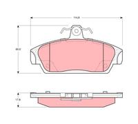 TRW Front Brake Pad Set GDB859 – Fits Rover MG 100, Metro, TF, MGF – GBP90337/GBP90318/GBP90320AF