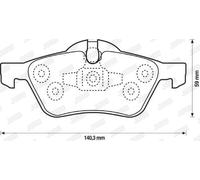 Brake pads 571992J JURID for MINI MINI MINI Convertible