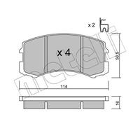 New Brake Pad Set, disc brake for MITSUBISHI:CEDIA VII,LANCER VI,LANCER VII