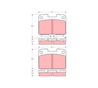New Brake Pad Set, disc brake for MITSUBISHI:GTO Coupe,3000 GT Coupe MB895303