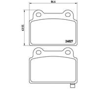 Brembo P54052 Brake Pad Set Replacement Fits Mitsubishi Lancer EVO X - FQ440