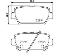 New Brake Pad Set, disc brake for MITSUBISHI MITSUBISHI (GAC):ECLIPSE CROSS