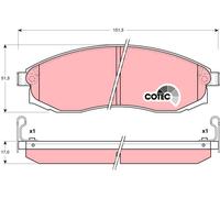 Brake pads GDB3124 TRW for NISSAN MITSUBISHI