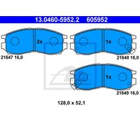 ATE Brake Pad Set 13.0460-5952.2 - Disc Brake - Fits Mitsubishi, Proton