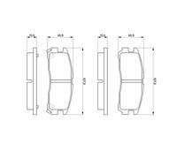 BOSCH 0 986 424 266 Brake pad set